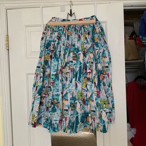 Pinup Girl Clothing Paris Print Skirt